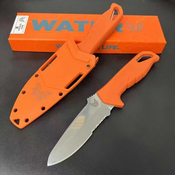 115 New Butterfly Benchmade Undercurrent 18040S Undercurrent Straight Knife Water Series Orange