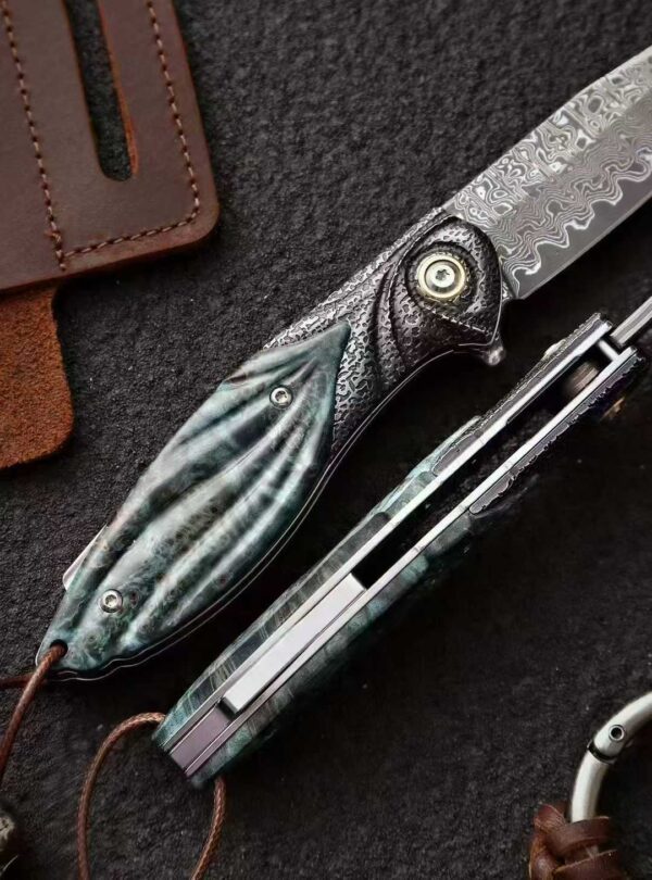 High-end handmade version, cold iron like ink. Imported forged Damascus steel
